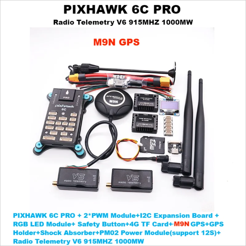 B-CUBE PIXHAWK 6C PRO FMUV6C Ardupilot PX4 32 Bit Flight Controller Autopilot with 4G SD Safety Built-in Buzzer Copter Plane Rover Boat